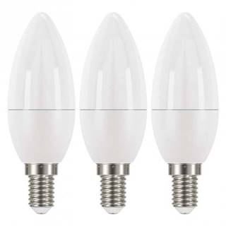 EMOS LED žiarovka Emos ZQ32203, E14, 6W, sviečka, teplá biela, 3ks